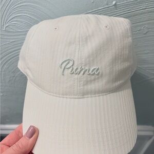 Women's Seersucker Dad Golf Hat Light Blue/White